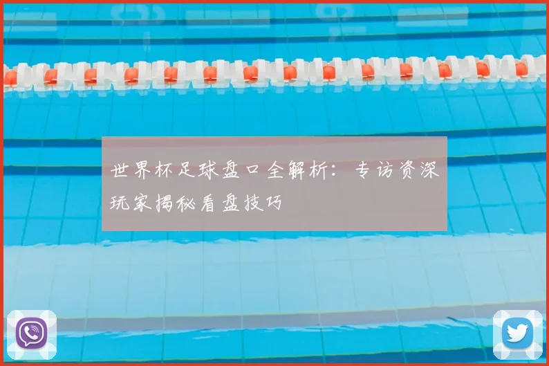 世界杯足球盘口全解析:专访资深玩家揭秘看盘技巧